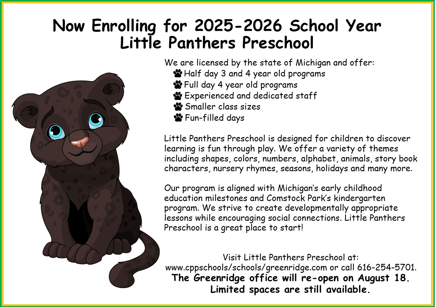 2025-26 Now Enrolling for Summer Website