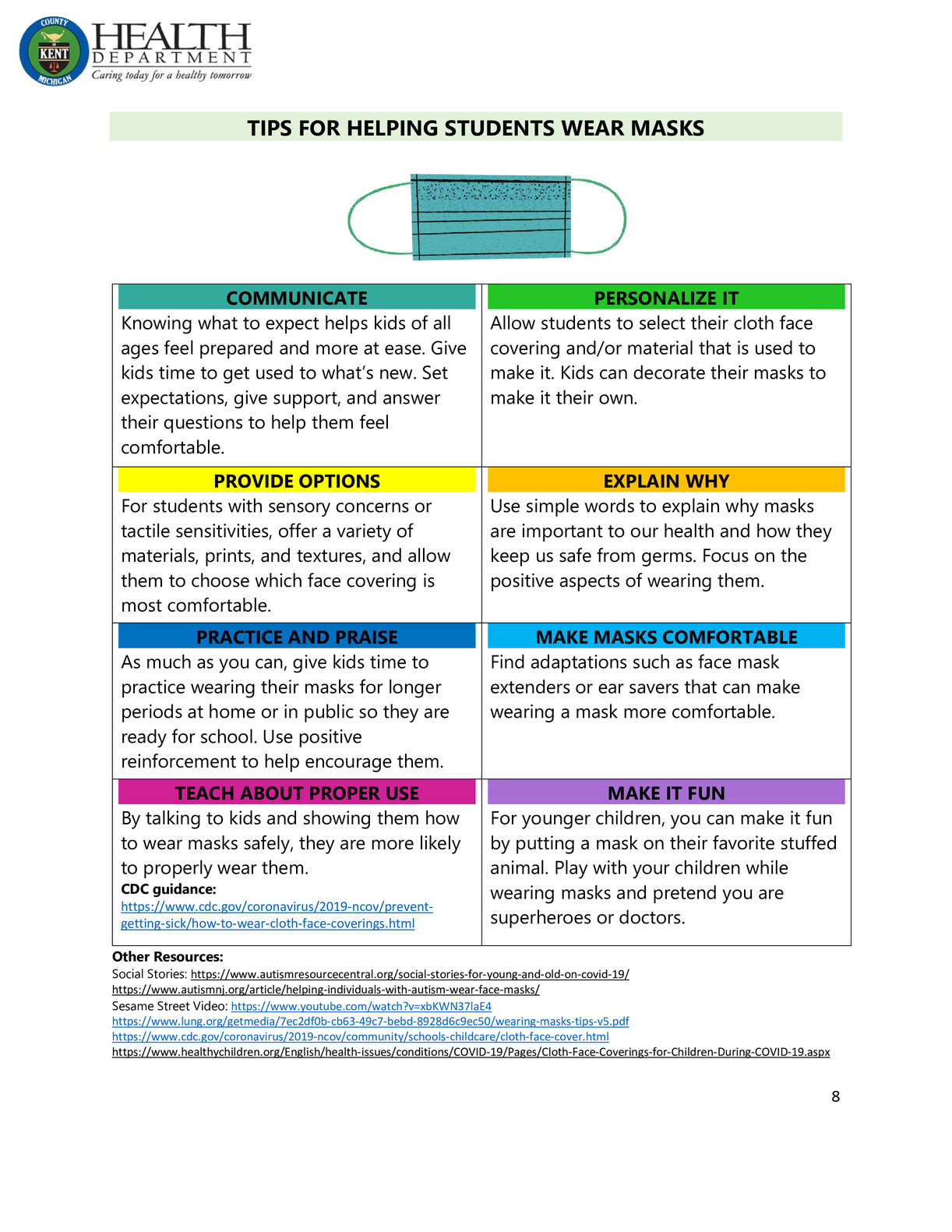 Tips For Helping Students Wear Masks
